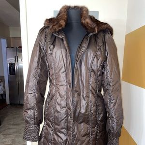 3/4 length winter coat w/mink
